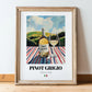 Pinot Grigio – Italian White Wine, Vinoteca Poster, in wooden frame leaning on the floor