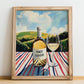 Pinot Grigio – Italian White Wine, Vinoteca Poster, no-text version framed in wood