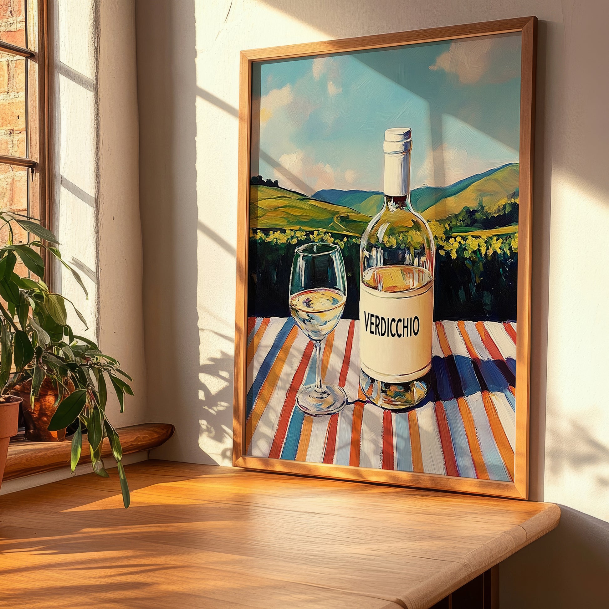 Verdicchio – Italian White Wine, Bodega Poster, clean layout with no caption