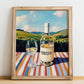 Verdicchio – Italian White Wine, Bodega Poster, no-text version framed in wood