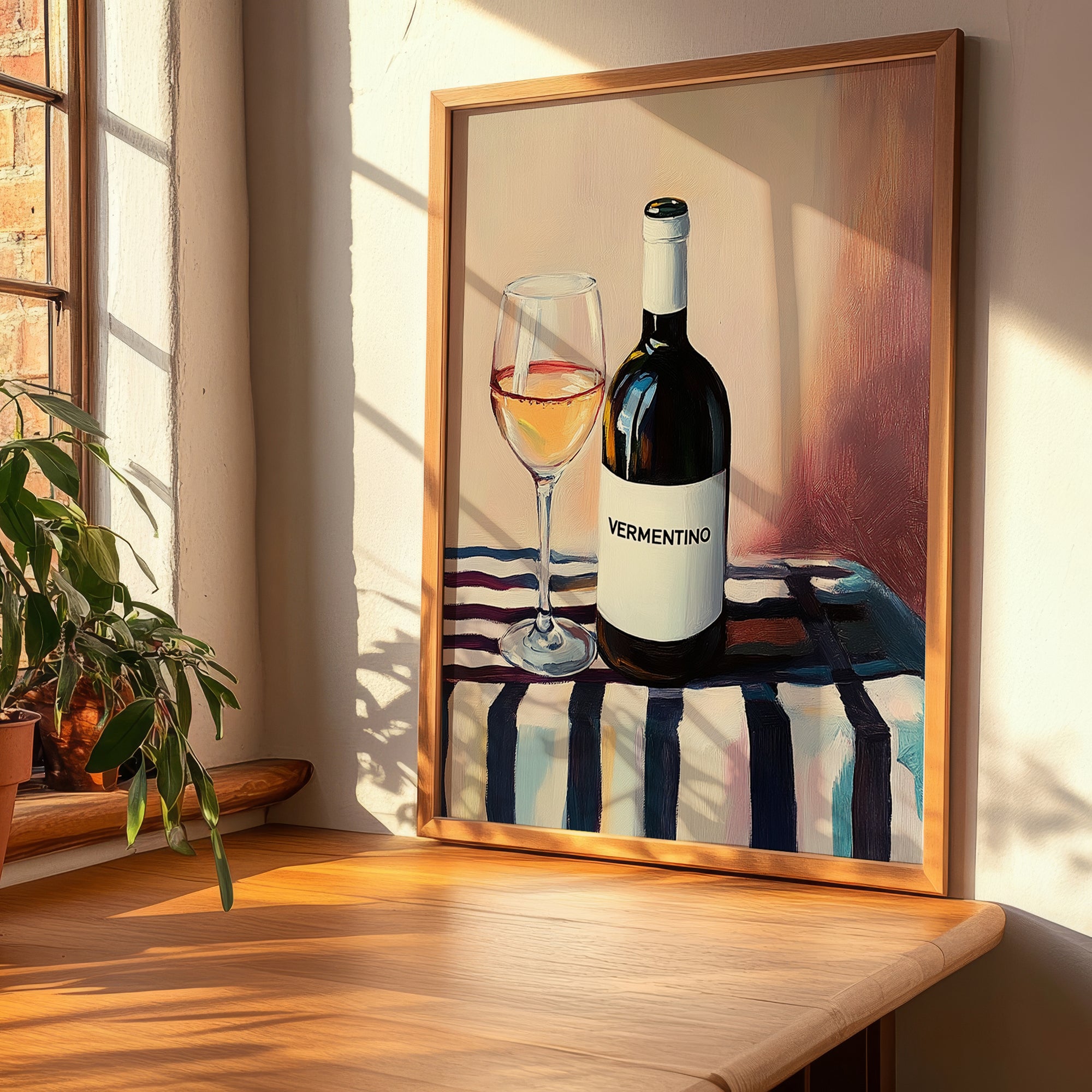 Vermentino – Italian White Wine, Vinoteca Poster, clean layout with no caption