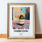 Vermentino – Italian White Wine, Vinoteca Print, in wooden frame leaning on the floor