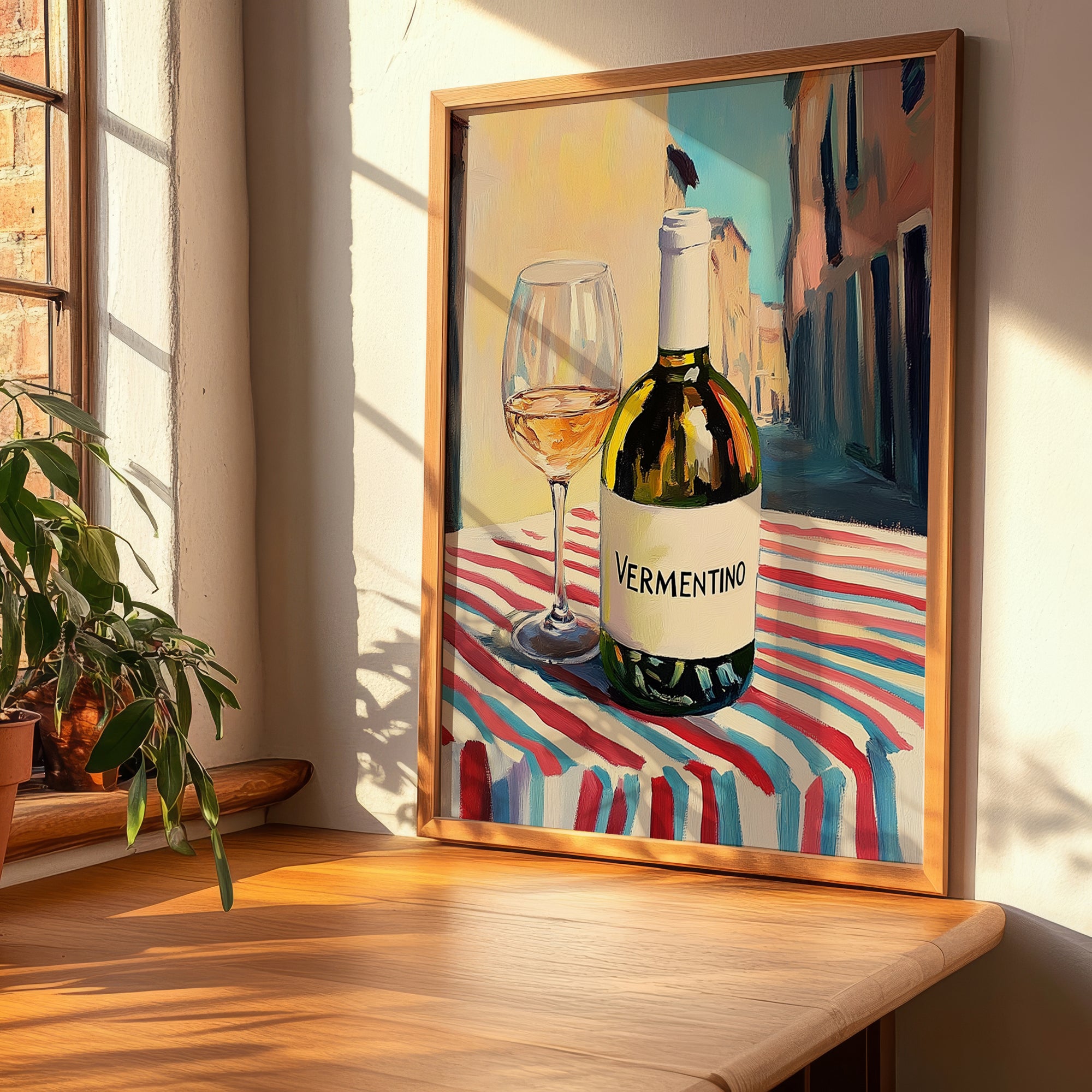 Vermentino – Italian White Wine, Vinoteca Print, clean layout with no caption