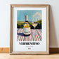 Vermentino – Italian White Wine, Vinoteca Poster, in wooden frame leaning on the floor