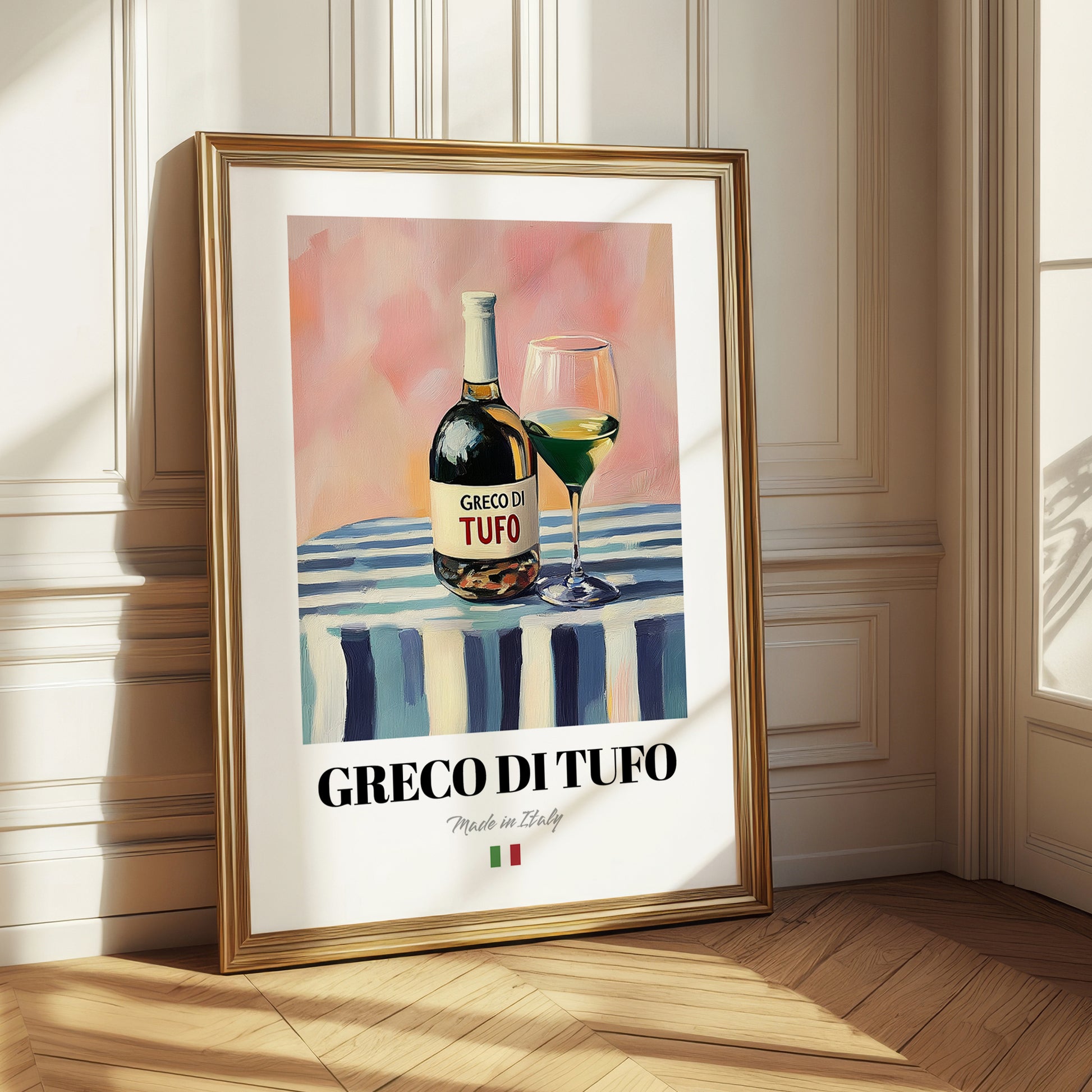 Greco di Tufo – Italian White Wine, Vinoteca Illustration