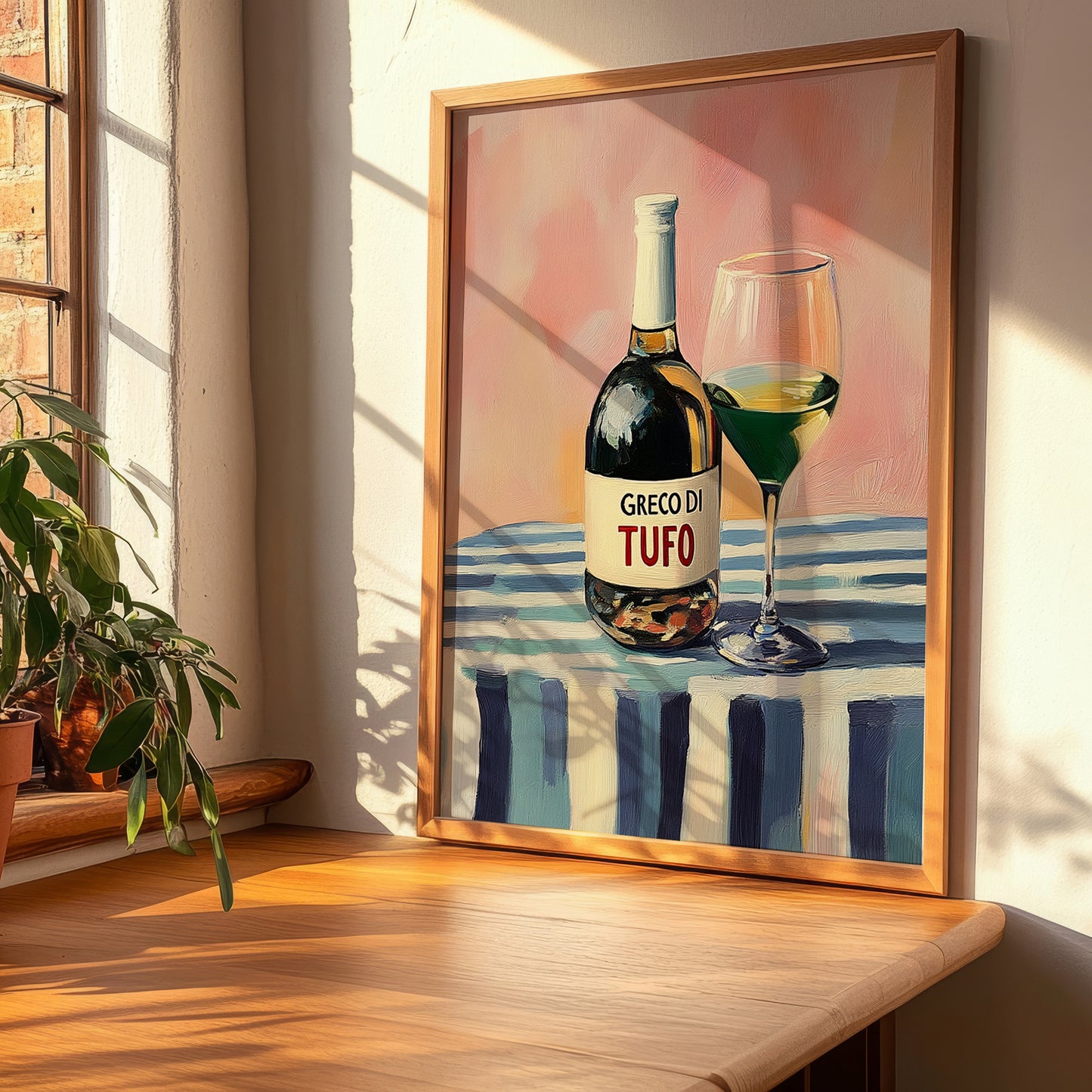 Greco di Tufo – Italian White Wine, Vinoteca Illustration, clean layout with no caption