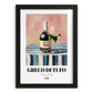 Greco di Tufo – Italian White Wine, Vinoteca Illustration, in sleek black frame