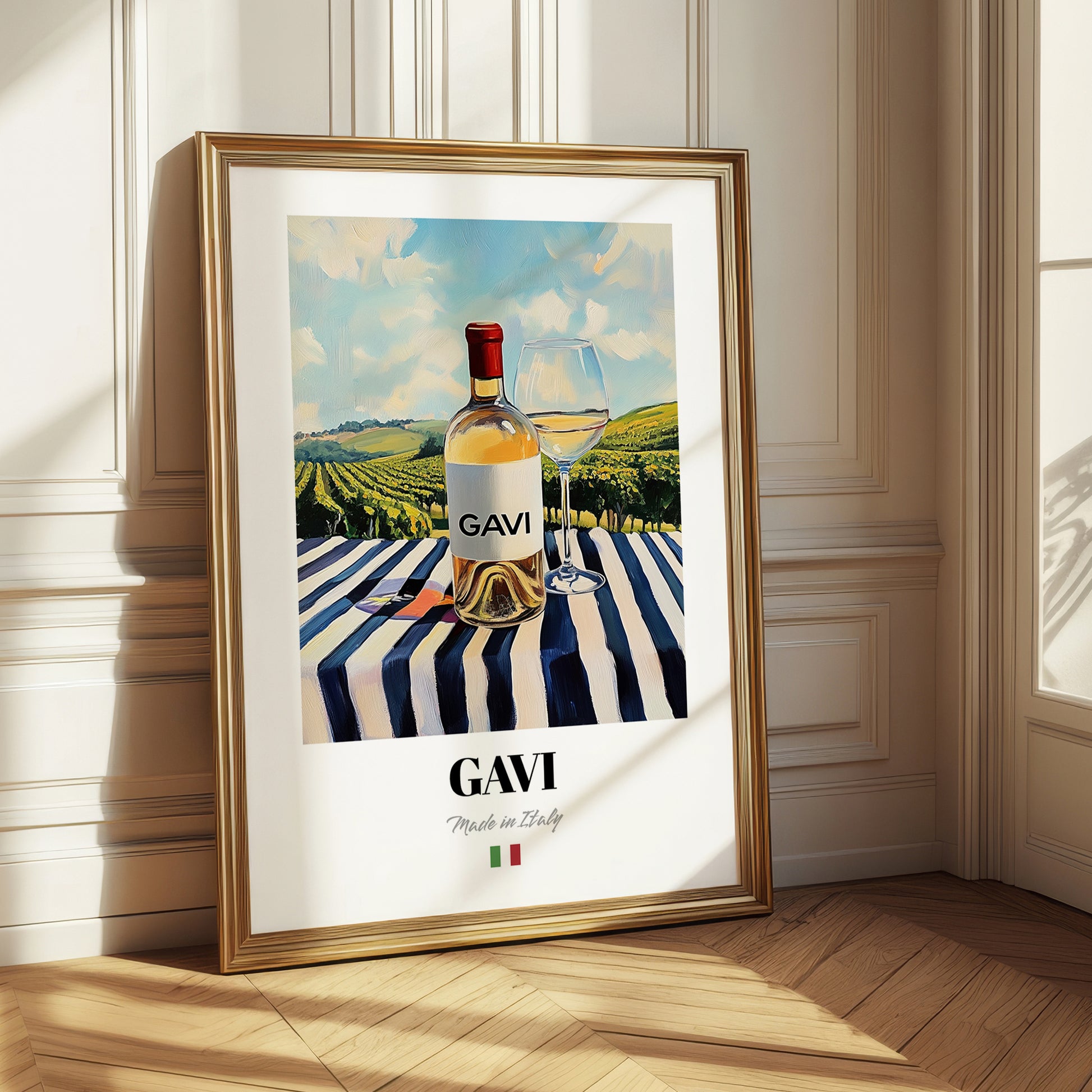 Gavi – Italian White Wine, Vineyard Terrace Wall Art
