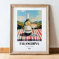 Falanghina – Italian White Wine, Vinoteca Wall Art, in wooden frame leaning on the floor