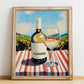 Falanghina – Italian White Wine, Vinoteca Wall Art, no-text version framed in wood