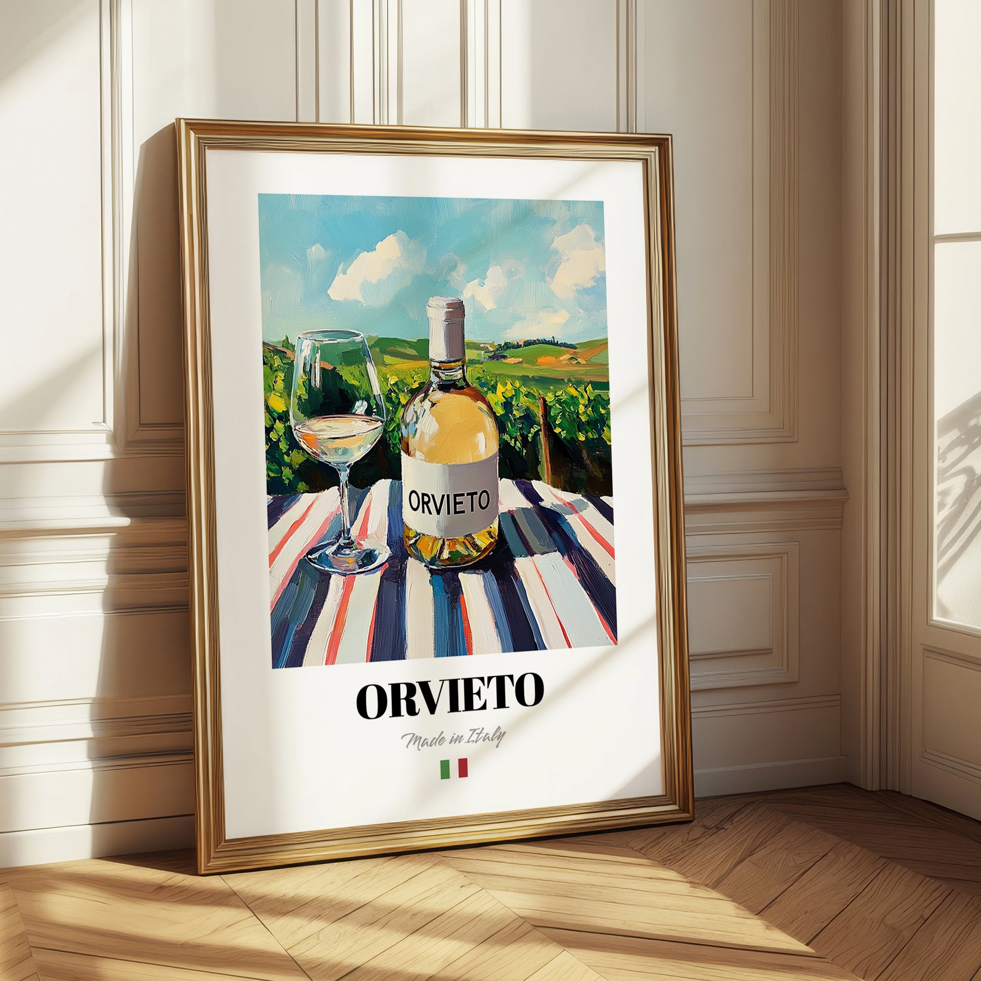 Orvieto – Italian White Wine, Wine Bar Illustration