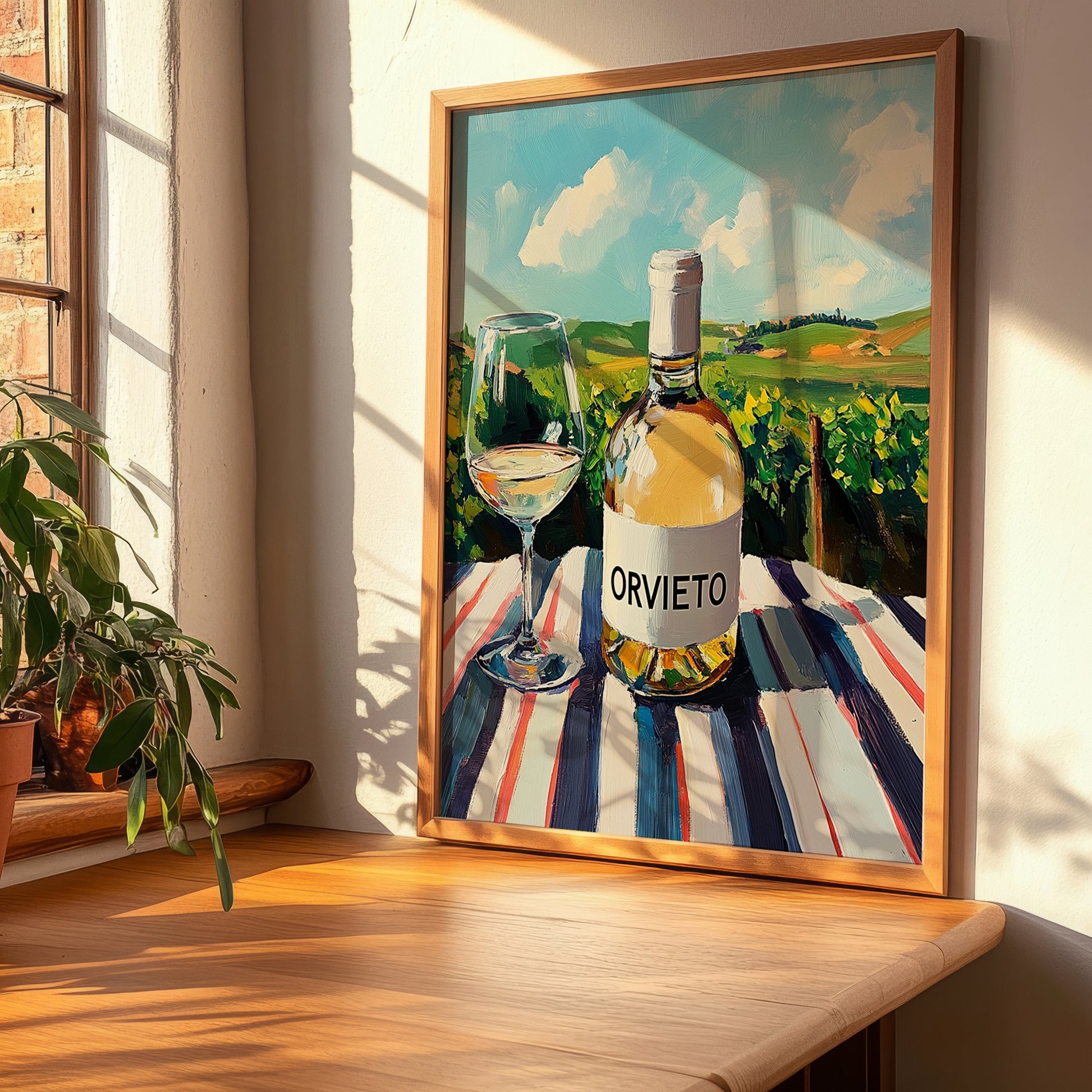 Orvieto – Italian White Wine, Wine Bar Illustration, clean layout with no caption