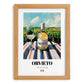 Orvieto – Italian White Wine, Wine Bar Illustration, set in oak frame