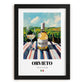 Orvieto – Italian White Wine, Wine Bar Illustration, in sleek black frame