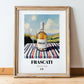 Frascati – Italian White Wine, Vinoteca Painting, in wooden frame leaning on the floor