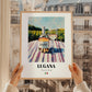 Lugana – Italian White Wine, Wine Bar Wall Art, styled in a charming Paris street view