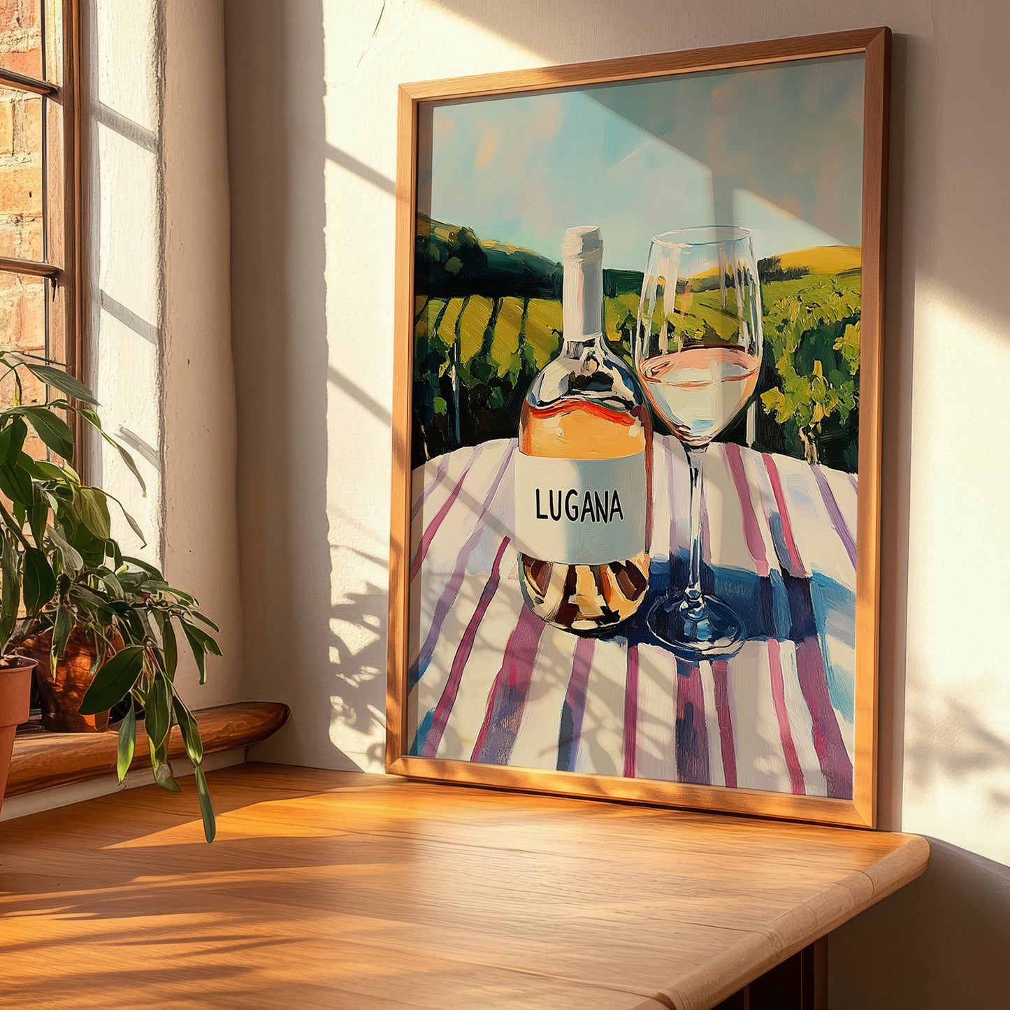 Lugana – Italian White Wine, Wine Bar Wall Art, clean layout with no caption