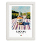 Lugana – Italian White Wine, Wine Bar Wall Art, placed in minimal white frame