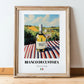 Bianco di Custoza – Italian White Wine, Vinoteca Wall Art, in wooden frame leaning on the floor