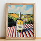 Bianco di Custoza – Italian White Wine, Vinoteca Wall Art, no-text version framed in wood