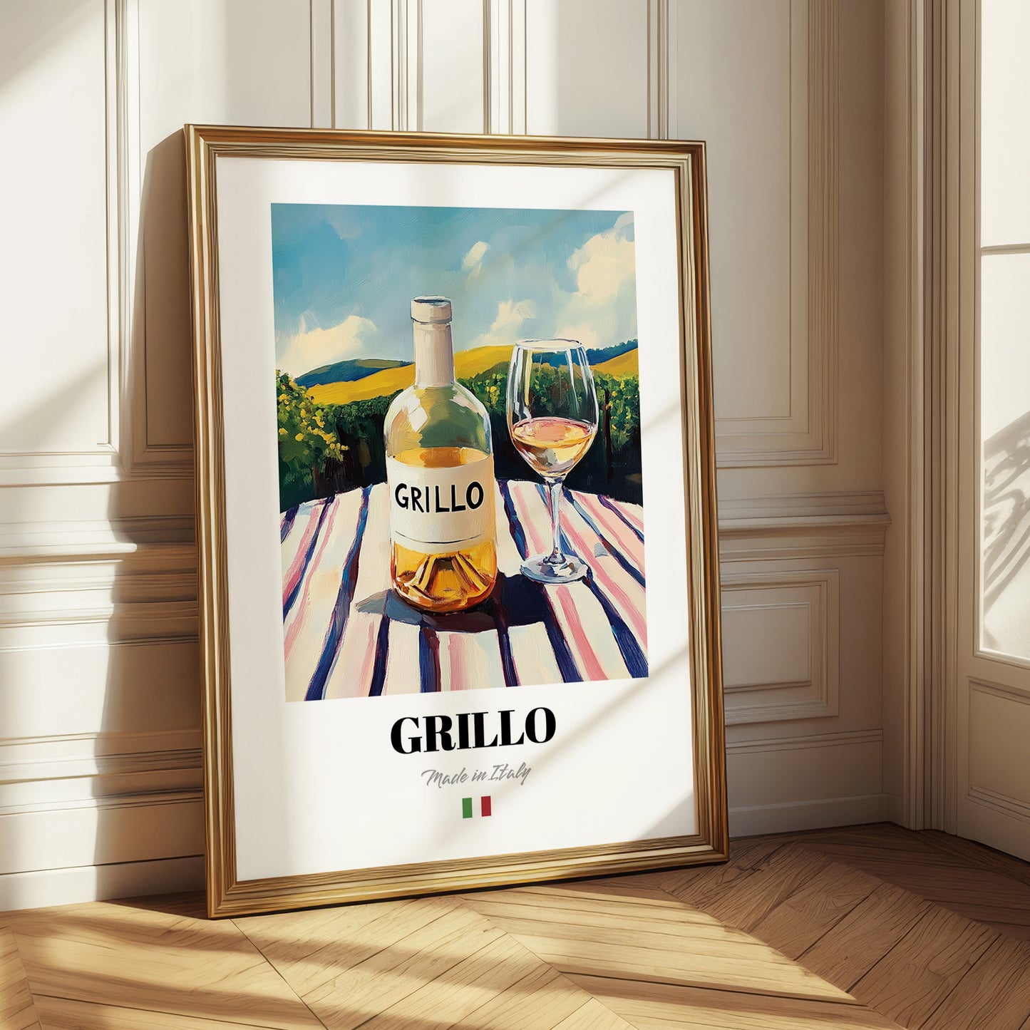 Grillo – Italian White Wine, Wine Bar Poster