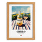 Grillo – Italian White Wine, Wine Bar Poster, set in oak frame
