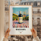 Malvasia – Italian White Wine, Wine Bar Painting, styled in a charming Paris street view