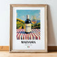 Malvasia – Italian White Wine, Wine Bar Painting, in wooden frame leaning on the floor