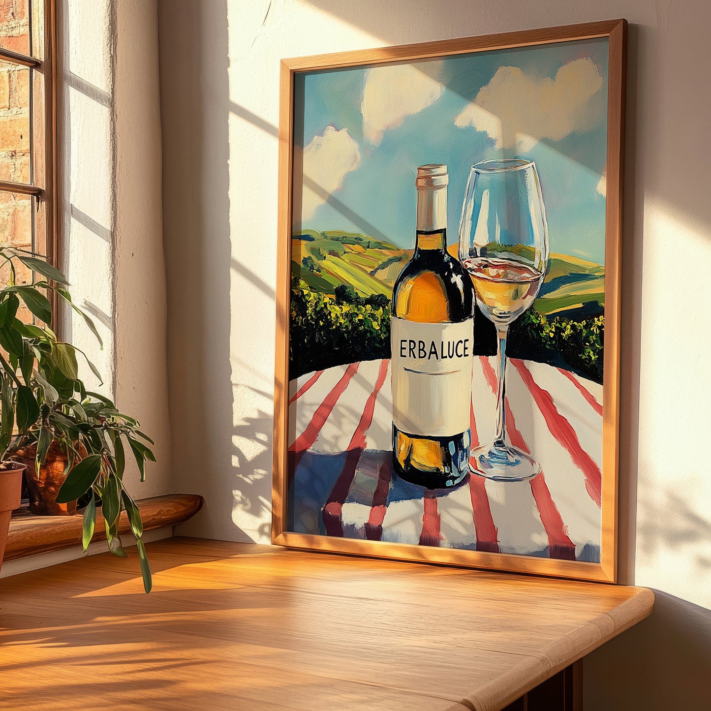Erbaluce – Italian White Wine, Vinoteca Poster, clean layout with no caption