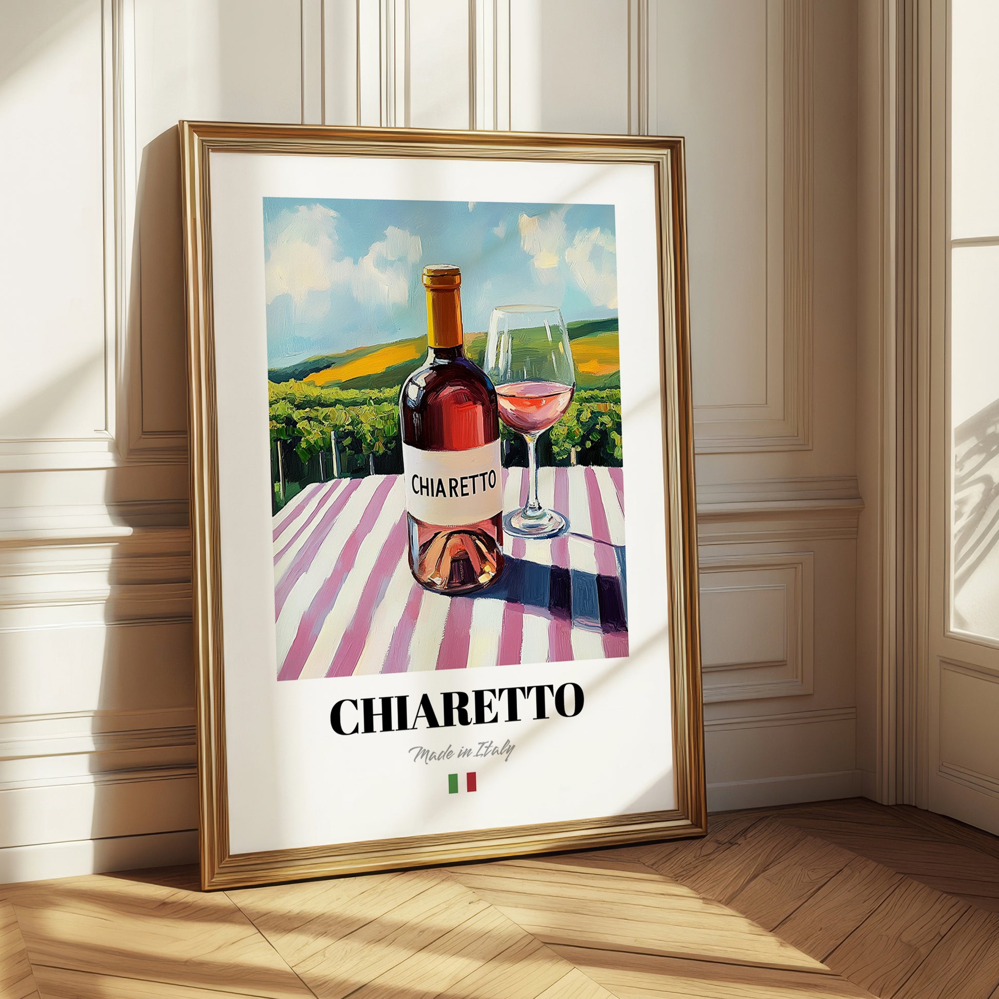 Chiaretto – Italian Rose Wine, Vinoteca Illustration