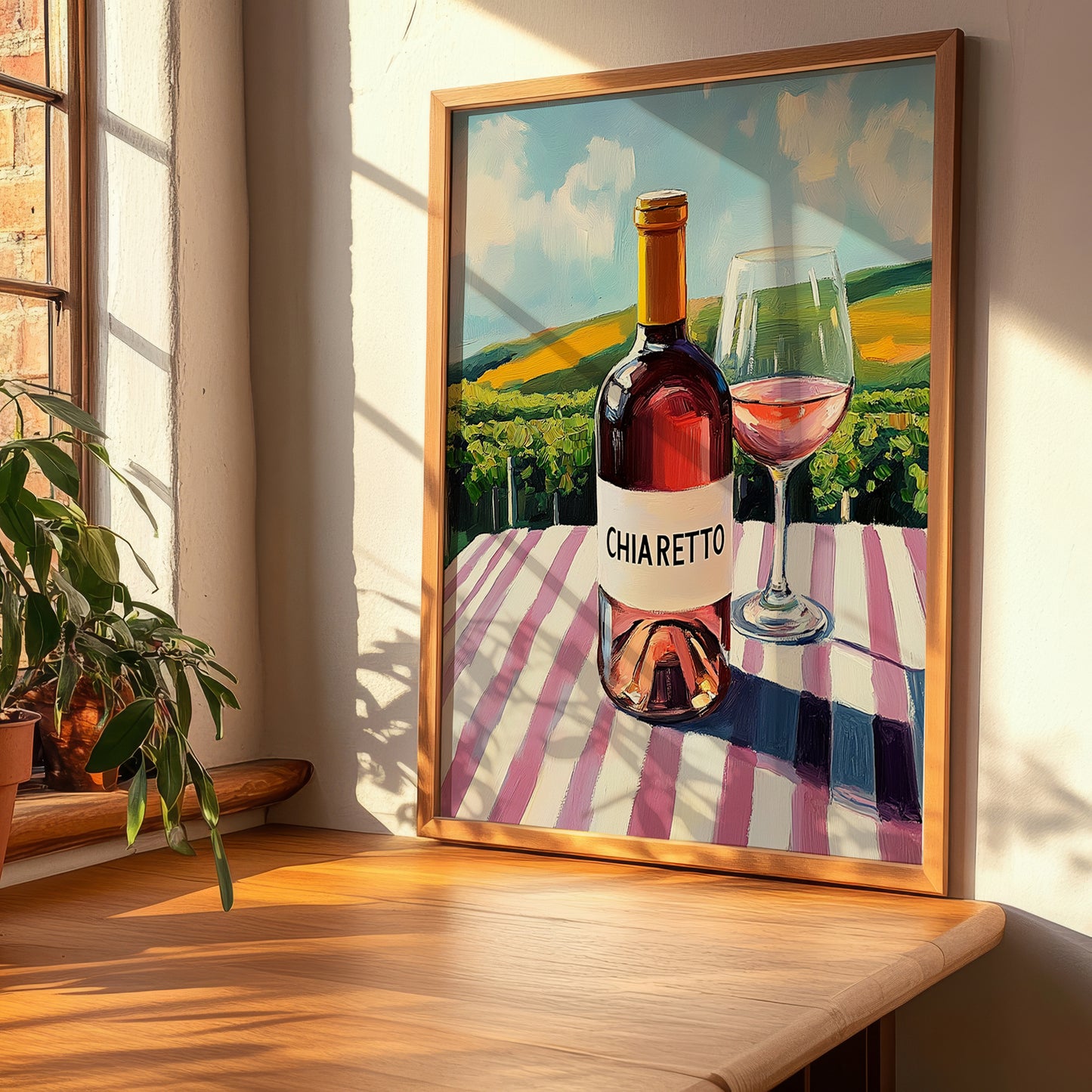 Chiaretto – Italian Rose Wine, Vinoteca Illustration, clean layout with no caption