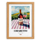 Chiaretto – Italian Rose Wine, Vinoteca Illustration, set in oak frame