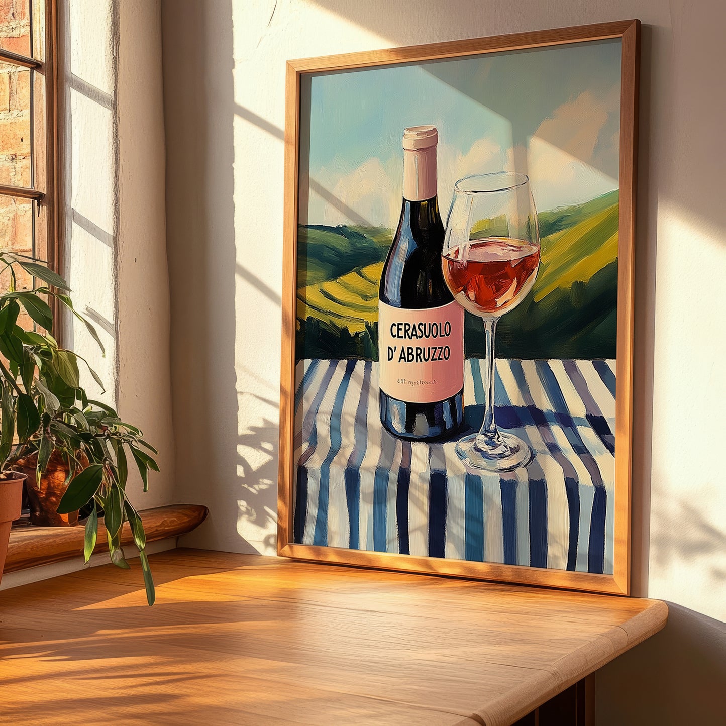 Cerasuolo d'Abruzzo – Italian Rose Wine, Wine Bar Poster, clean layout with no caption