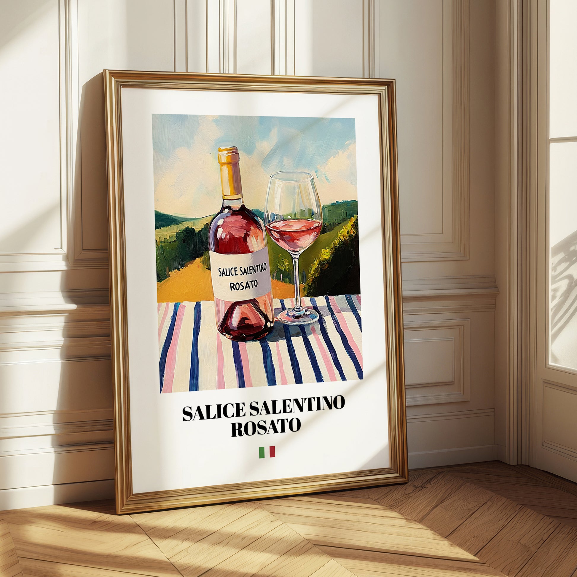 Salice Salentino Rosato – Italian Rose Wine, Tasting Room Wall Art
