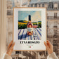 Etna Rosato – Italian Rose Wine, Wine Bar Print, styled in a charming Paris street view