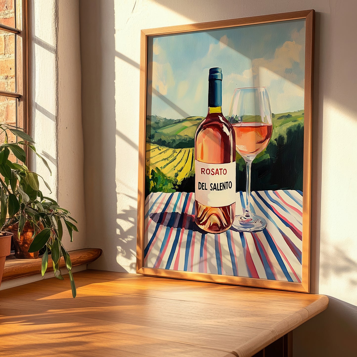 Rosato del Salento – Italian Rose Wine, Wine Bar Poster, clean layout with no caption