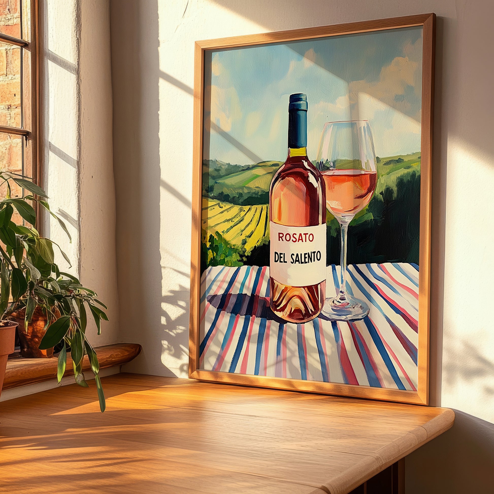 Rosato del Salento – Italian Rose Wine, Wine Bar Poster, clean layout with no caption
