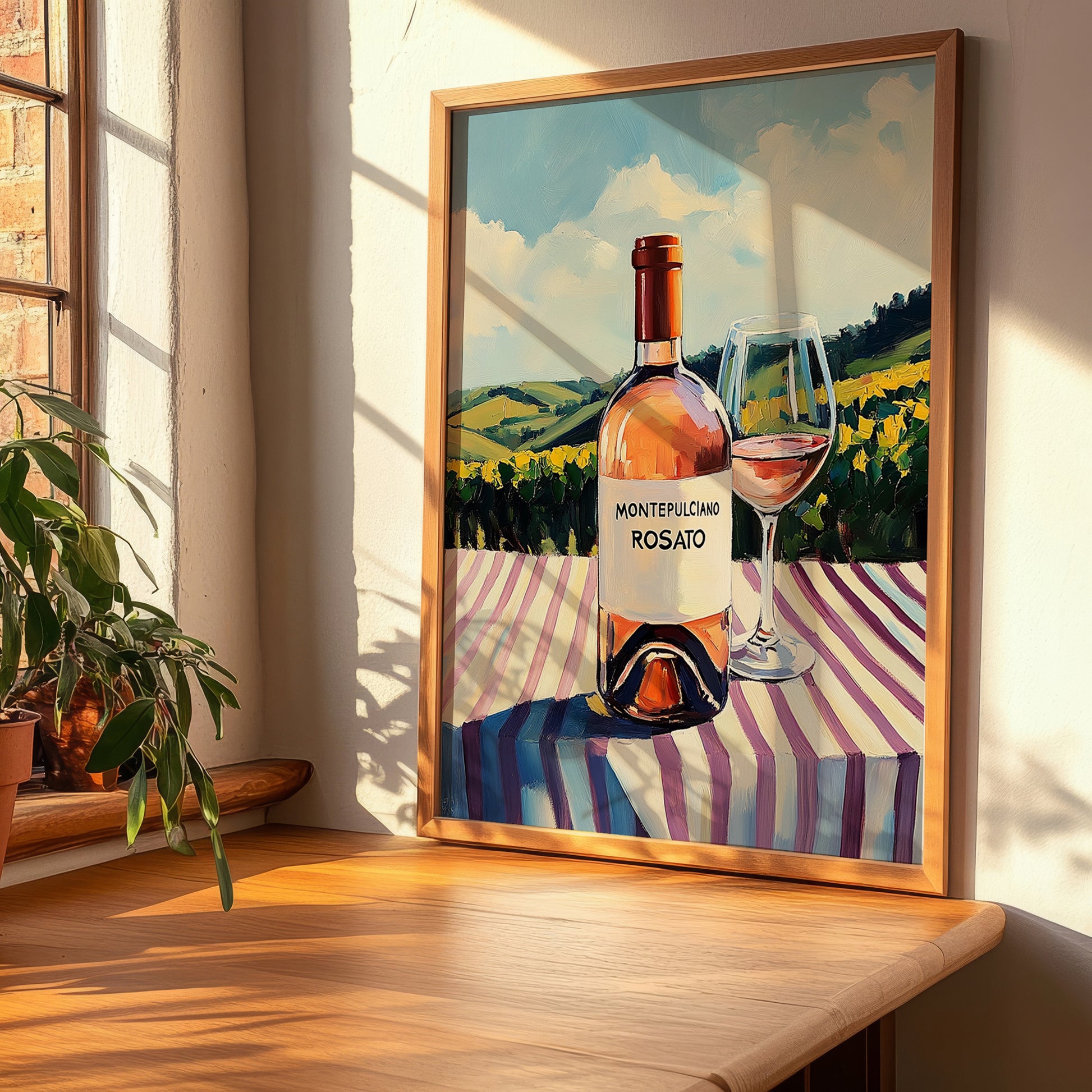 Montepulciano Rosato – Italian Rose Wine, Wine Bar Print, clean layout with no caption