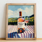 Montepulciano Rosato – Italian Rose Wine, Wine Bar Print, no-text version framed in wood