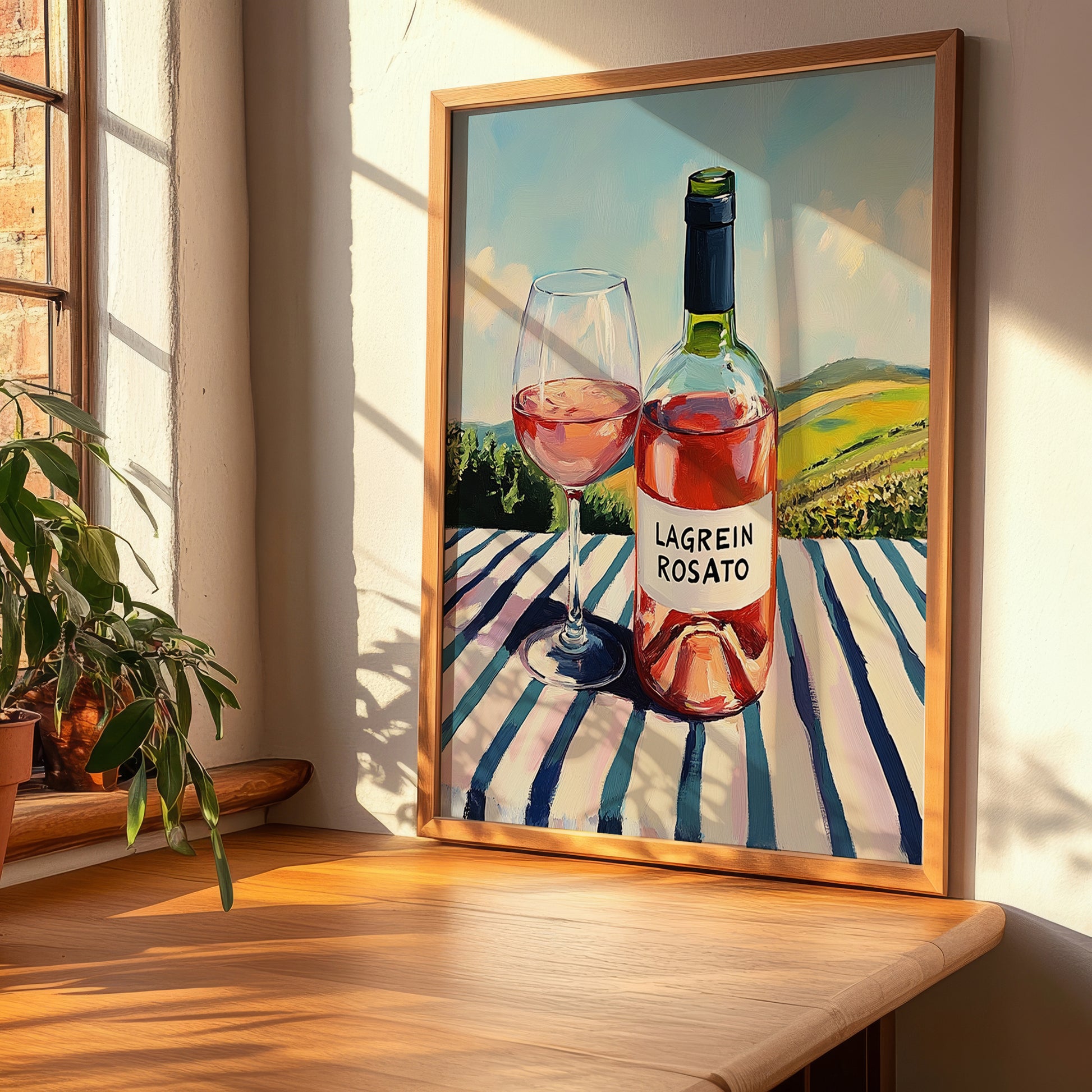 Lagrein Rosato – Italian Rose Wine, Wine Bar Still Life, clean layout with no caption