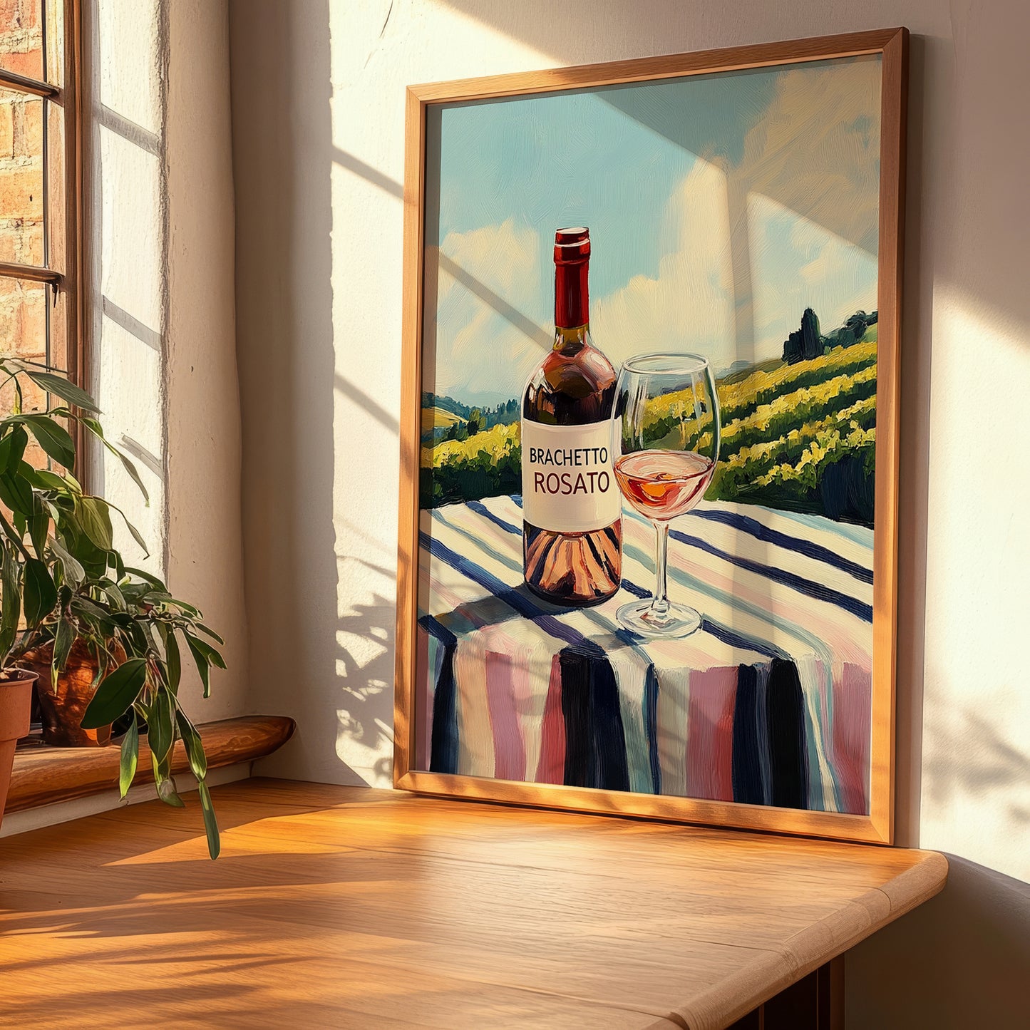 Brachetto Rosato – Italian Rose Wine, Vinoteca Still Life, clean layout with no caption