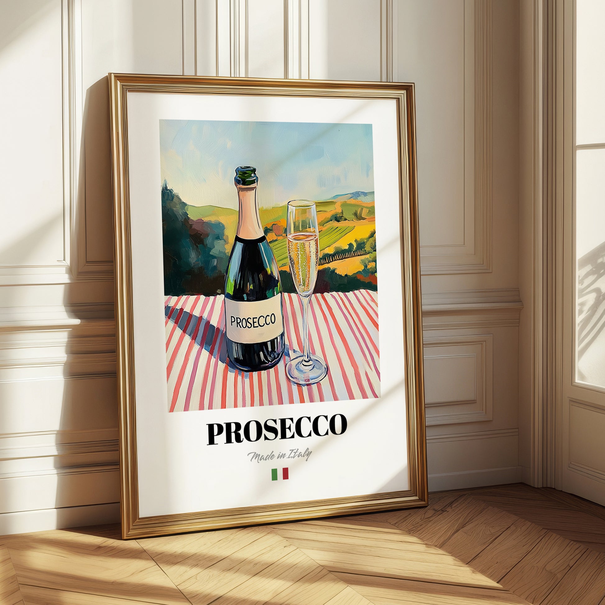 Prosecco – Italian Sparkling Wine, Vineyard Terrace Wall Decor