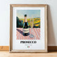 Prosecco – Italian Sparkling Wine, Vineyard Terrace Wall Decor, in wooden frame leaning on the floor