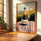 Franciacorta – Italian Sparkling Wine, Vineyard Terrace Print, clean layout with no caption