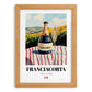 Franciacorta – Italian Sparkling Wine, Vineyard Terrace Print, set in oak frame