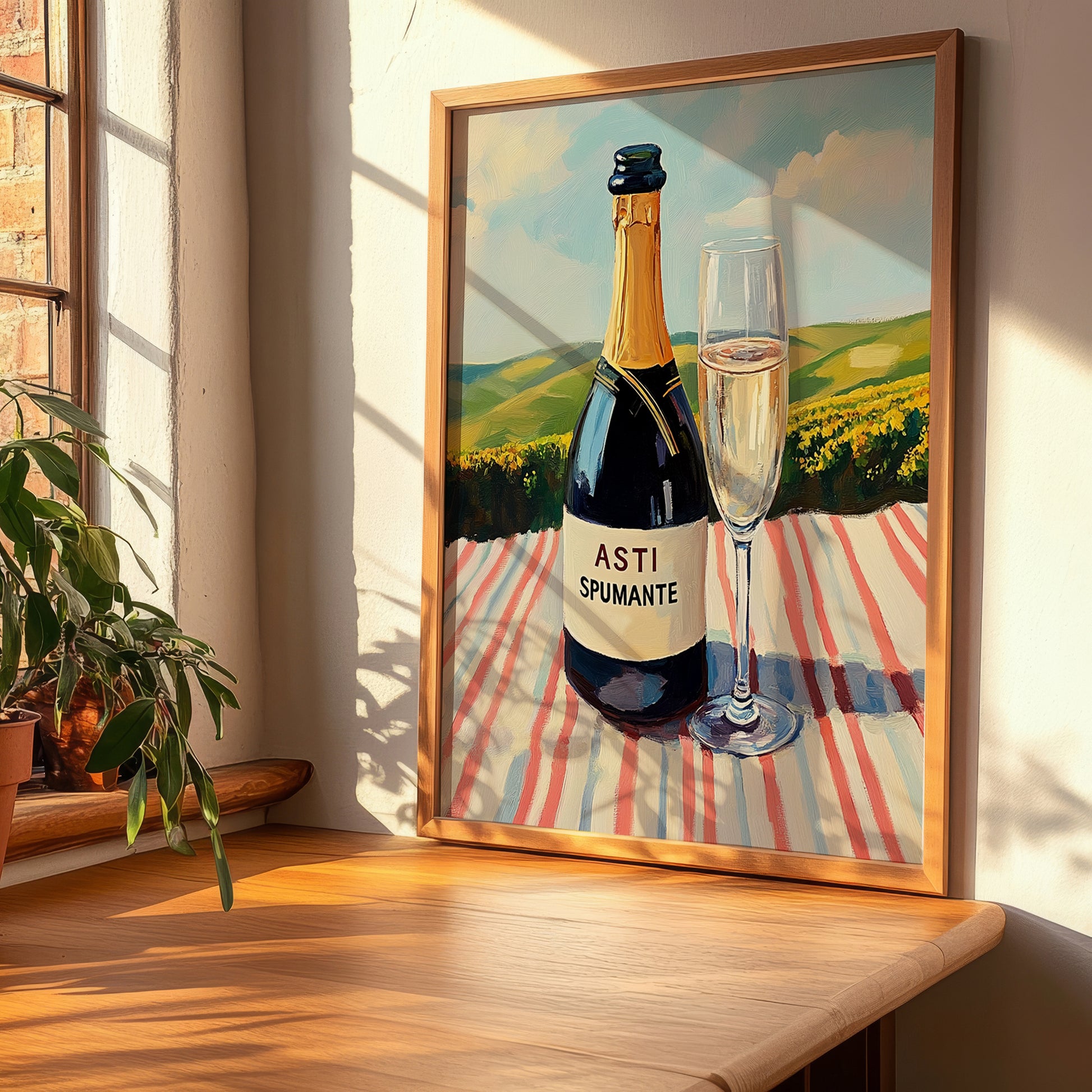 Asti Spumante – Italian Sparkling Wine, Bodega Wall Art, clean layout with no caption