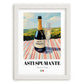 Asti Spumante – Italian Sparkling Wine, Bodega Wall Art, placed in minimal white frame