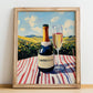 Lambrusco – Italian Sparkling Wine, Wine Bar Wall Art, no-text version framed in wood